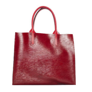 Piros bőr táska