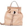 Bézs színű bőr hátizsák