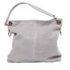 Világosszürke bőr táska