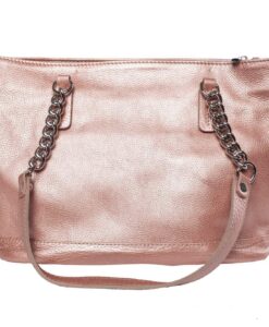 Rózsaszínű bőr táska