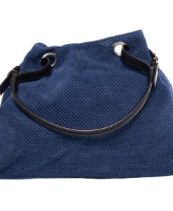 Sötétkék bőr táska