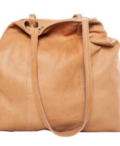 Világosbarna bőr táska