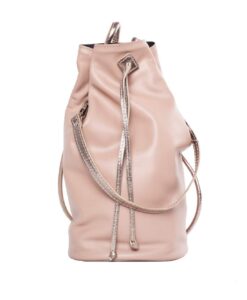 Rózsaszínű bőr hátizsák
