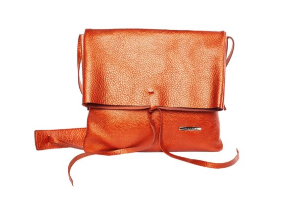 Narancssárga bőr táska