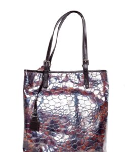 Piros - fekete bőr táska