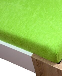 Homa frottír gumis lepedő zöld 60x120cm