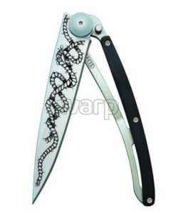 Zseb kés Deejo 1CB045 Tattoo 37g ébenfa faipari