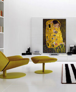 Vászonkép CSÓK - Gustav Klimt 11  (reprodukció 50x30 cm)