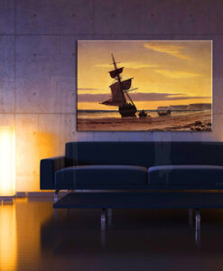 Vászonkép COASTAL SCENE - William Bradford  (reprodukció 50x30)