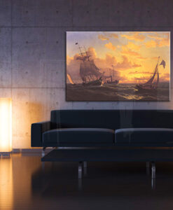 Vászonkép FRESH BREEZE OF SANDY HOOK - William Bradford