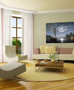 Vászonkép FISHING PARTY - Fitz Henry Lane  (reprodukció 80x50)