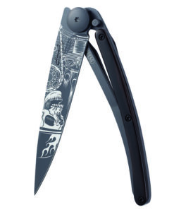 Zseb kés Deejo 1GB134 Black Tattoo 37g