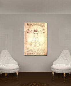 Vászonkép VITRUVIUS FÉRFI- Leonardo Da Vinci  (reprodukció)