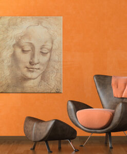 Vászonkép Női FEJ 3  Leonardo Da Vinci  (reprodukció 70x60 cm)