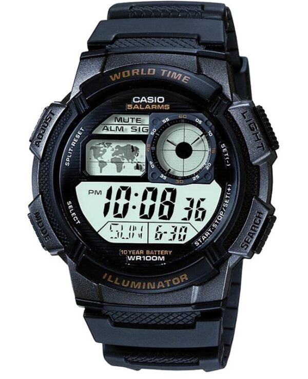 Női karóra Casio World Timer AE-1000W-1AVEF – Vízállóság: 100m