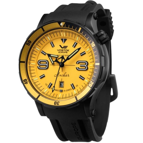 Női karóra Vostok Europe Vostok Anchar Submarine NH35-510C530S-B - A számlap színe: sárga
