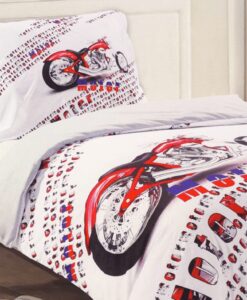 3D ágyneműhuzat  140x200 + 70x90 - Red chopper