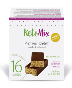 Vaníliaízű protein szeletek 16 x 40 g - Proteindús ételek KETOMIX