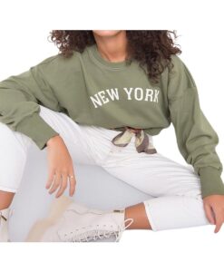 Khaki női pulóver new york✅ - By Sally