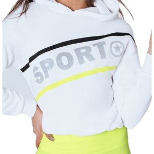 Fehér női pulóver sport szóval✅ - Basic