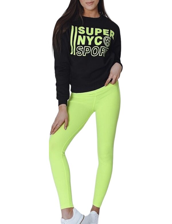 fekete női pulóver nyc felirattal✅ - Basic