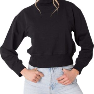 fekete női pulóver garbóval✅ - Basic