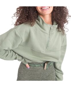 Világoszöld női pulóver cipzárral✅ - By Sally