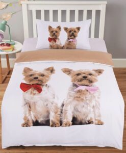 3D ágyneműhuzat 140x200 + 70x90 - Yorkshire terrier masnival