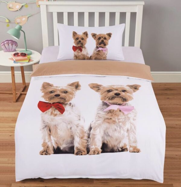 3D ágyneműhuzat 140x200 + 70x90 - Yorkshire terrier masnival