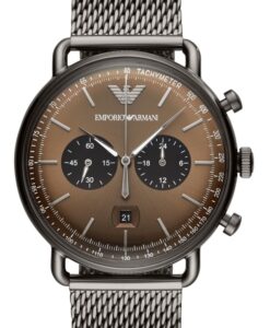Női karóra Emporio Armani Aviator AR11141 - A számlap színe: barna