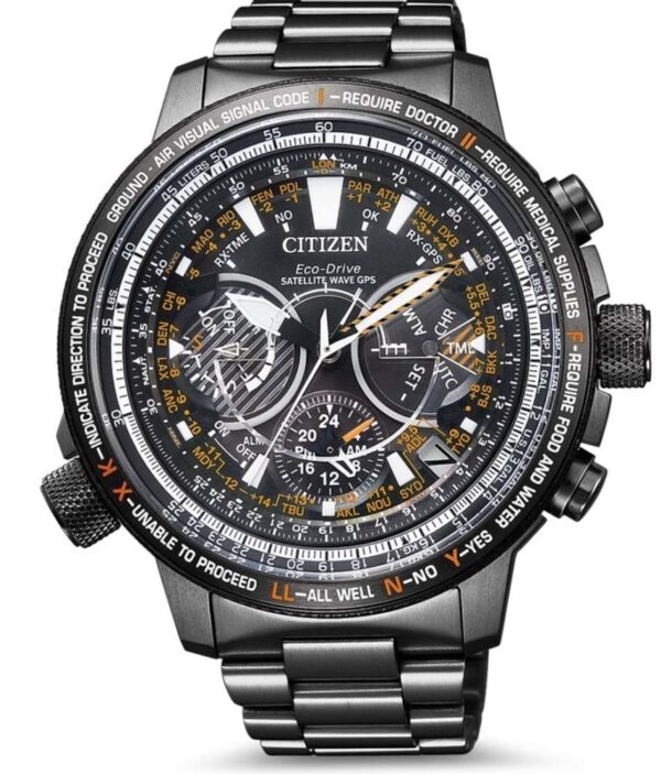 Női karóra Citizen Satellite Wave Eco-Drive CC7015-55E – A számlap színe: fekete