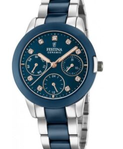 Női karóra Festina Ceramic 20497/2 - A számlap színe: kék