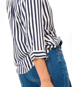 Csíkos viszkóz blúz ORSAY