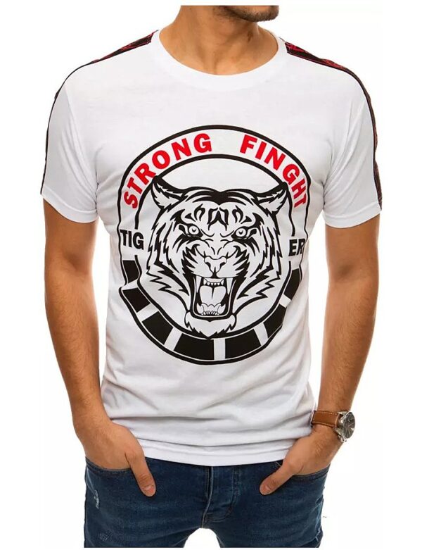Fehér póló tigris nyomtatással✅ - Basic