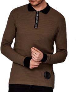 Khaki galléros póló✅ - MECHANICH