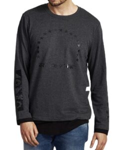 szürke-fekete póló nyomtatással✅ - MECHANICH