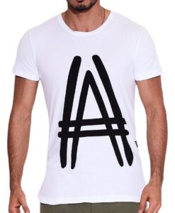 Fehér férfi póló nyomtatással és✅ - MECHANICH