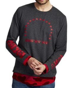 szürke-piros póló nyomtatással✅ - MECHANICH