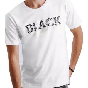 Fehér póló fekete felirattal✅ - Basic