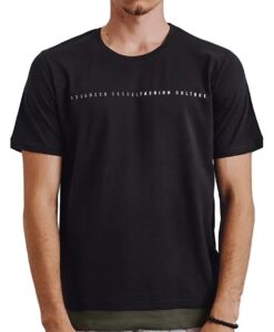 fekete póló khaki szegéllyel✅ - Basic