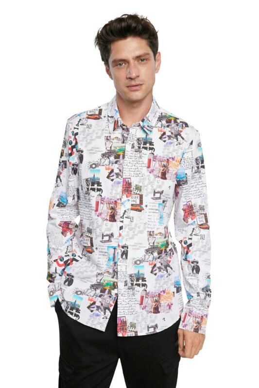 Desigual fehér férfi ing Cam Abelardo - M - Desigual✅