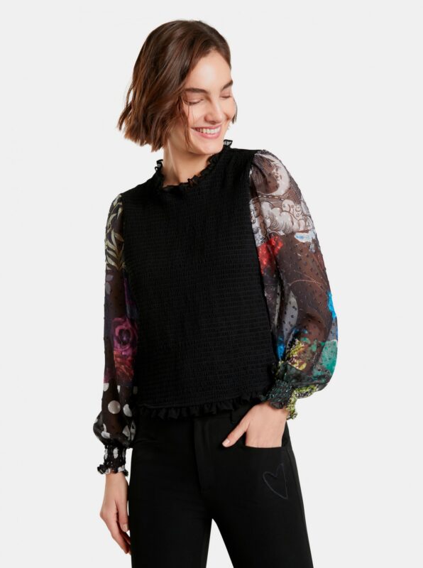 Desigual fekete blúz Hamburgo - XL - Desigual✅