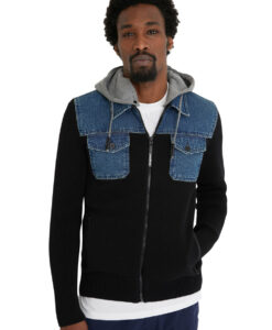 Desigual fekete férfi pulóver Anthony - XL - Desigual✅