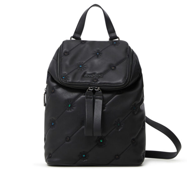 Desigual fekete hátizsák Ojo de Tigre Nerano Loen Mini - Desigual✅