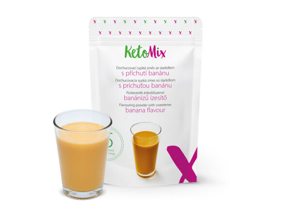 Koktél ízesítő - banán - 45 g - Proteindús ételek KETOMIX