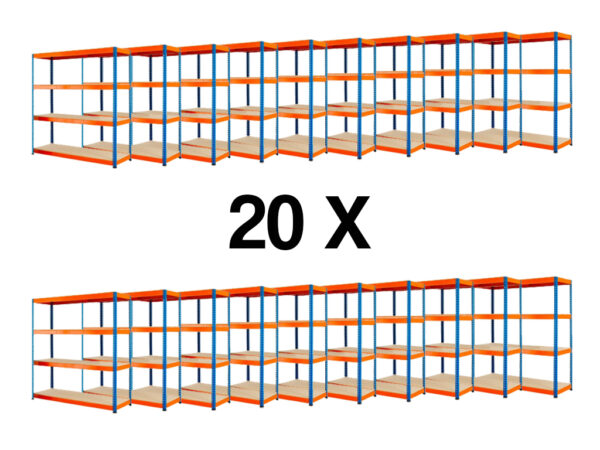 AKCIÓS CSOMAG: 20 DARAB PROFI SALGÓ POLC 1800x1800x400 mm lakkozott 4-polc