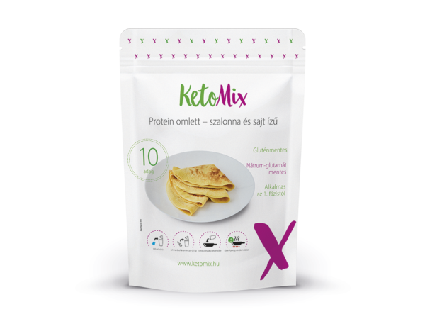 Protein omlett – szalonna és sajt ízű (10 adag) - Proteindús ételek KETOMIX