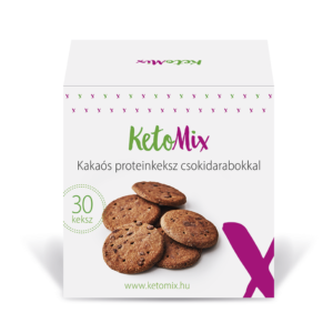 Kakaós protein keksz csokidarabokkal (30 db) - Proteindús ételek KETOMIX