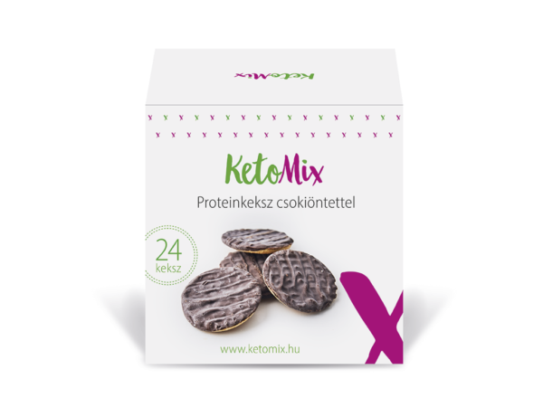 Proteinkeksz csokiöntettel (24 keksz) – Proteindús ételek KETOMIX