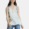 Desigual fehér top Carnagi mintával - S - Desigual✅